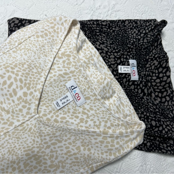d&co Tops - d&co. Women's Cream and Black Tops